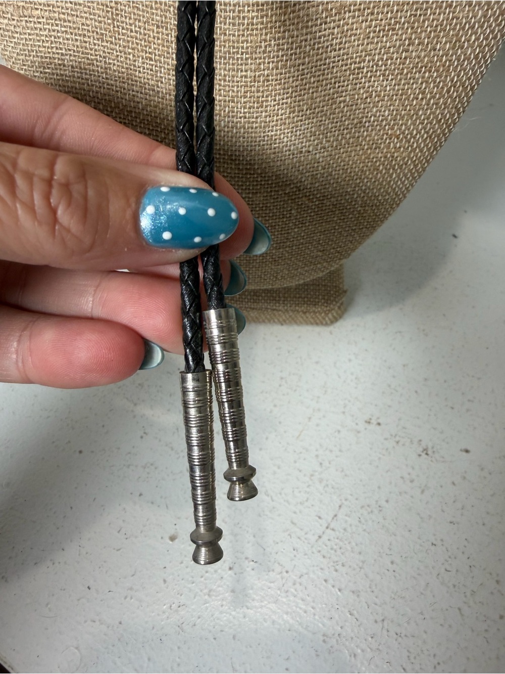 Vintage Eagle Bolo Tie Unisex Western Necklace Turquoise Southwest 18 Inch - Picture 3 of 4